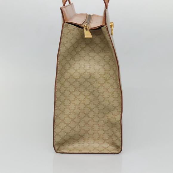 CELINE Macadam Canvas Tote Bag Pvc Beige Gold - Picture 4 of 12
